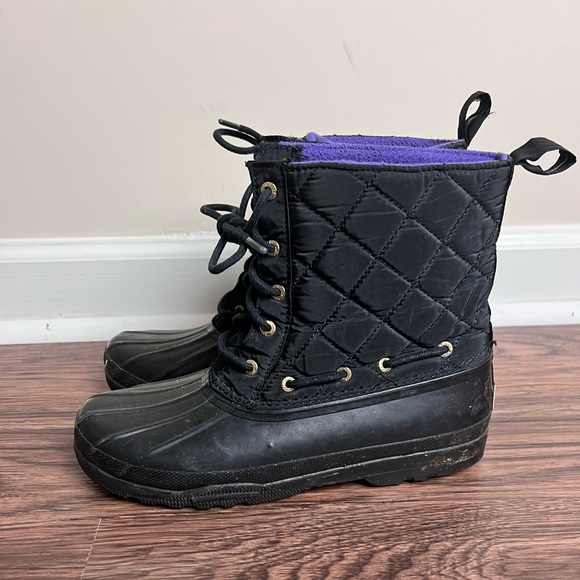 Sperry Top-Sider Gosling Quilted Duck Boots Size 8 Black 9289067 - Picture 2 of 11